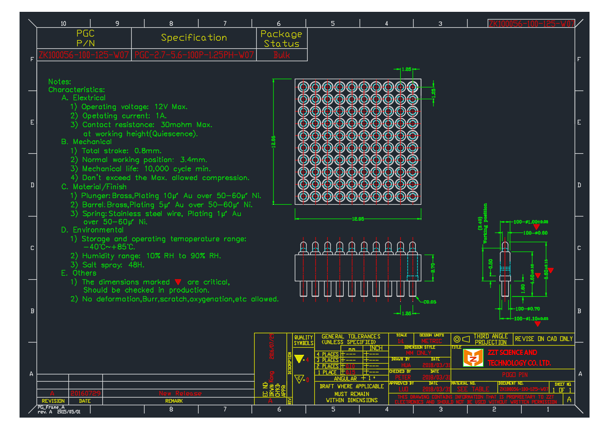 100 پن پوگو پن کنیکٹر