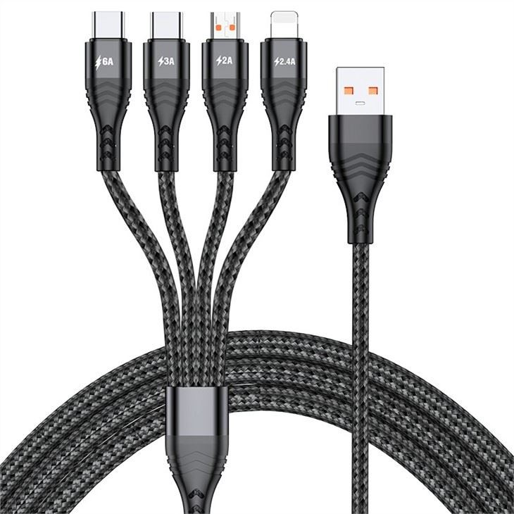 6A Super-fast Charging 4 In1 Charging Cable