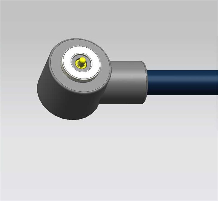 سنگل - پن راؤنڈ دائیں - زاویہ مقناطیسی کیبل